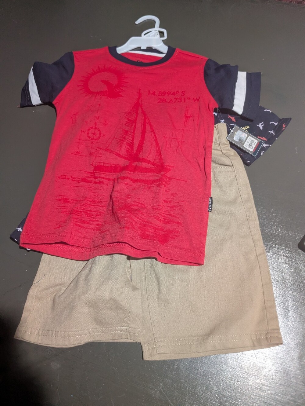 Beverly Hills Polo Club Set 2 Shirts/1 Short Size 5/6 NWT